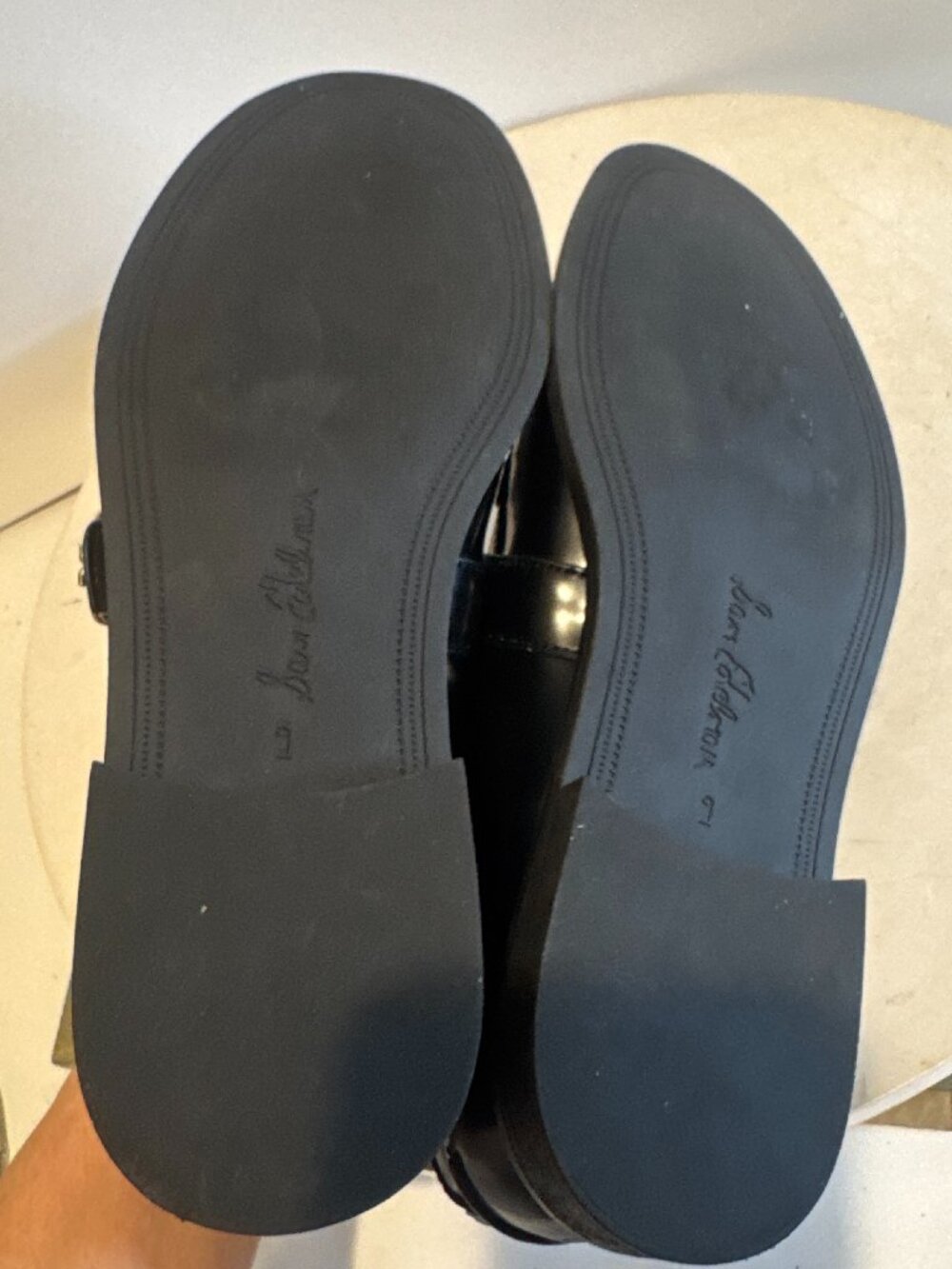 Sam Edelman Elaina T- Strap Buckle Loafer Leather Women's size 9 - Picture 7 of 10